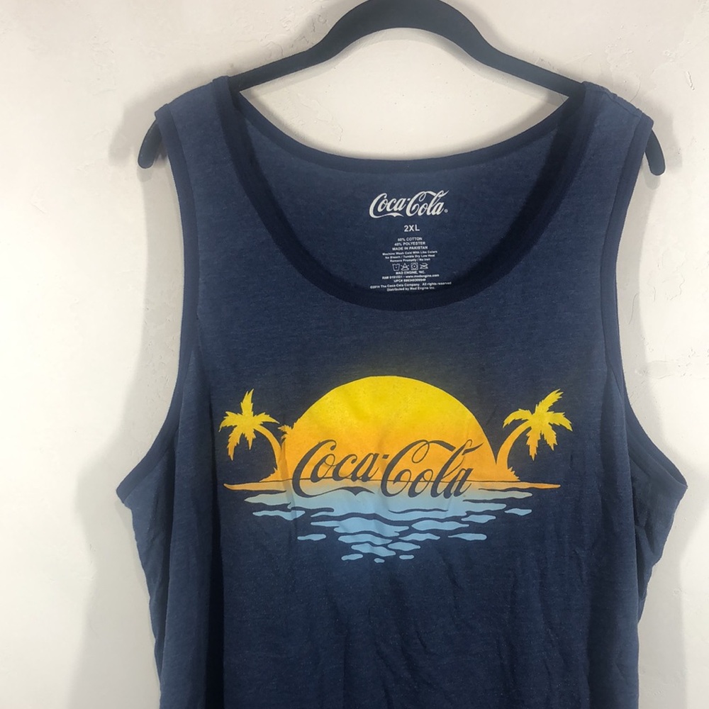 Coca-Cola blue tropical tank size 2XL - Picture 2 of 8